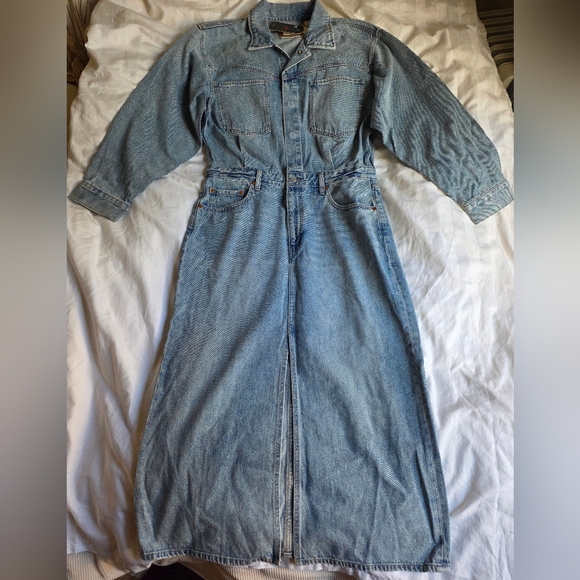 Levi's Western Denim Shirt Dress sz 32 BNWT - Picture 12 of 16